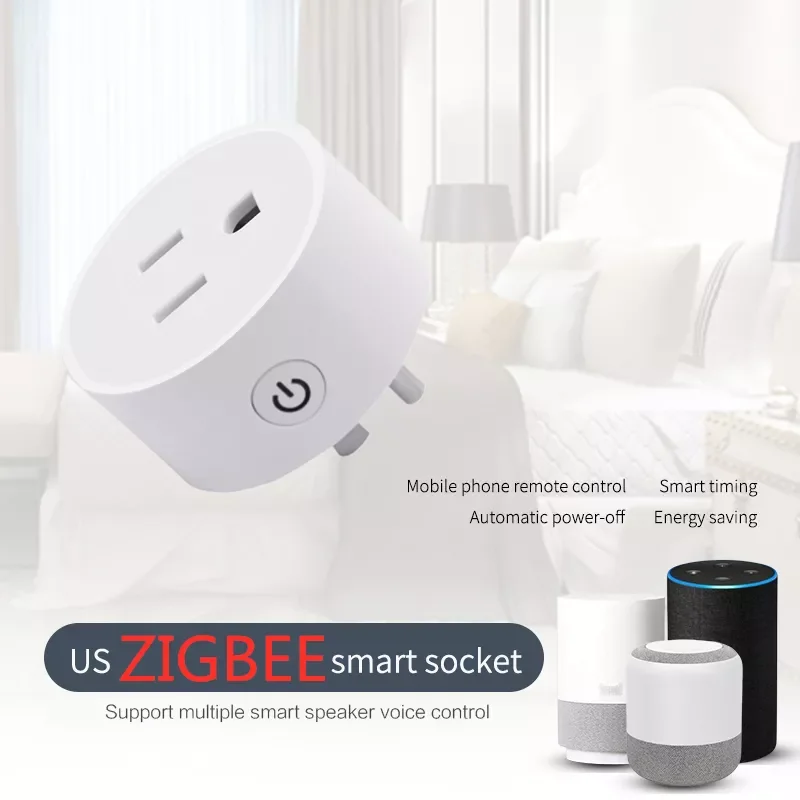 

Zigbee Smart Plug US Wireless Socket 15A Smart Home DIY Timer Switch Voice Control Compatible Alexa Google Home Assistant