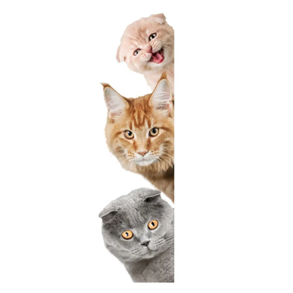 

Home Decor Art Decal Door Window Fridge Decorations Dogs Cats Pattern Wardrobe Cartoon Animal 3D Funny Simulation For Kids Room