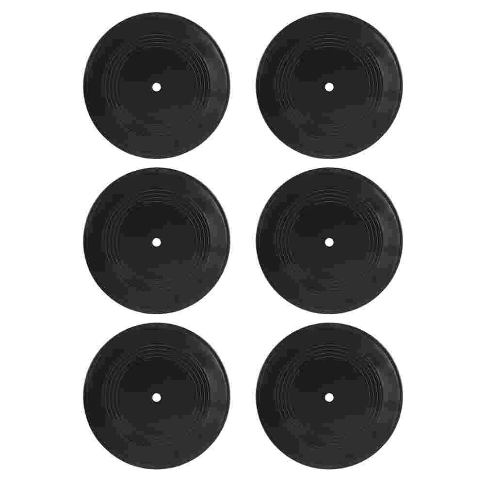 

6 Pcs Vinyl Record Decoration Home Records Aesthetic Wall CD For Plastic Household