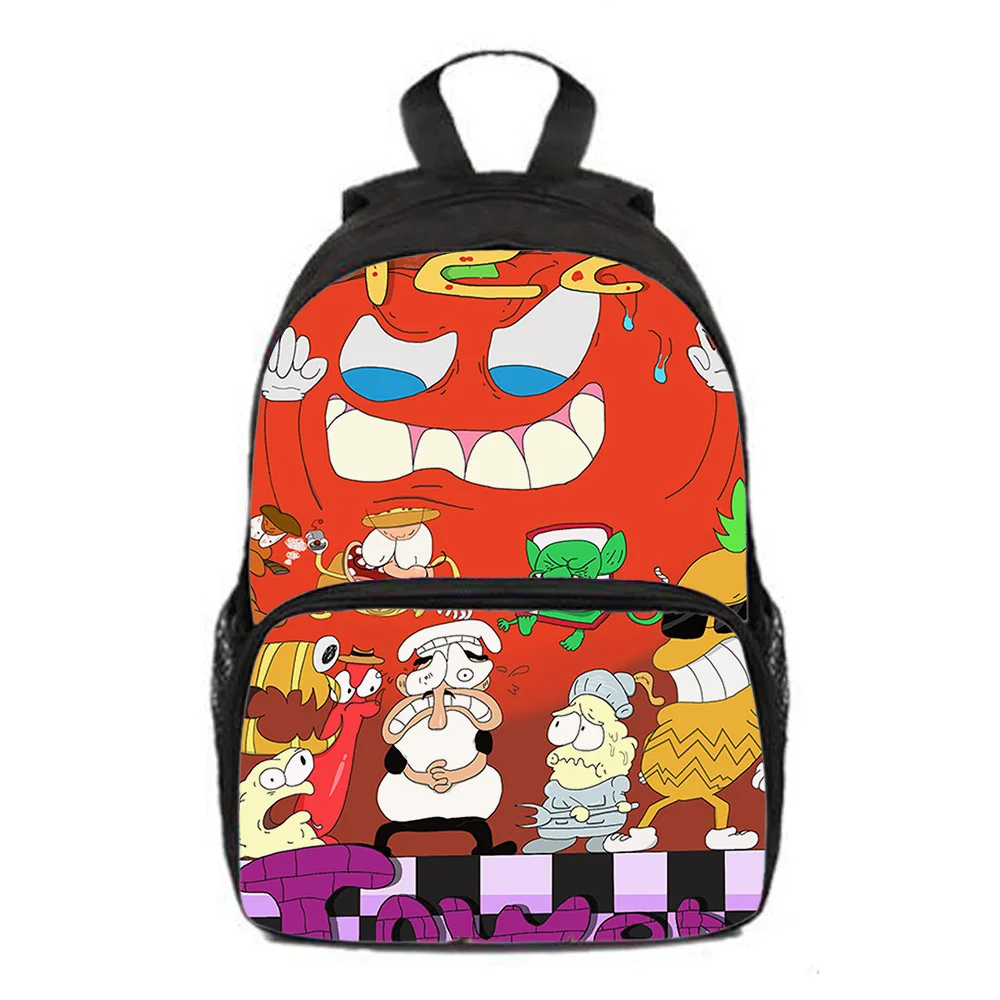 

3D Game Pizza Tower Pepperman Backapck Boys Girls Primary Middle School Students Cosplay Cartoon Schoolbag Travel Backpacks