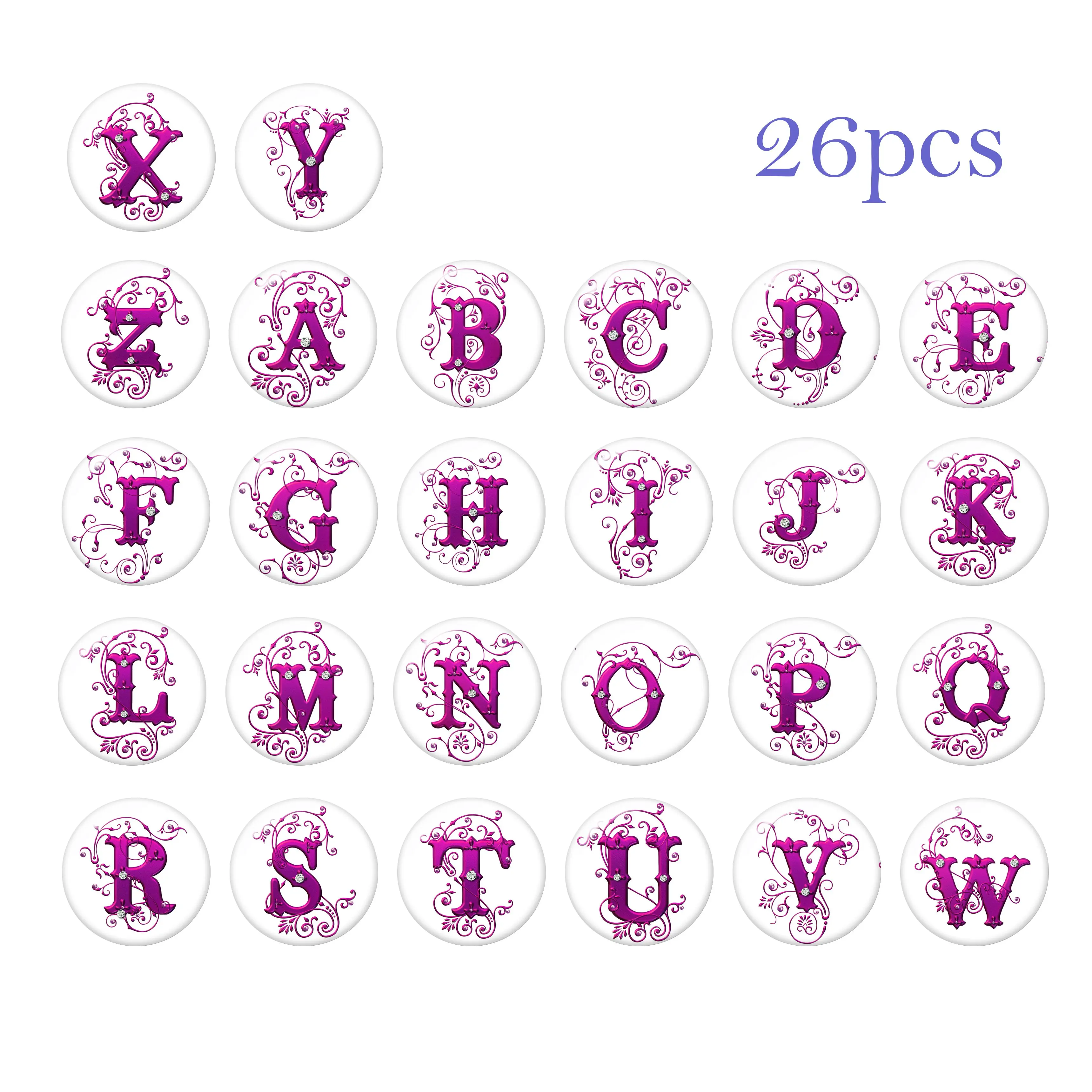 

Алфавит изображение печать окрашенный металл круглый фото стекло кабошон