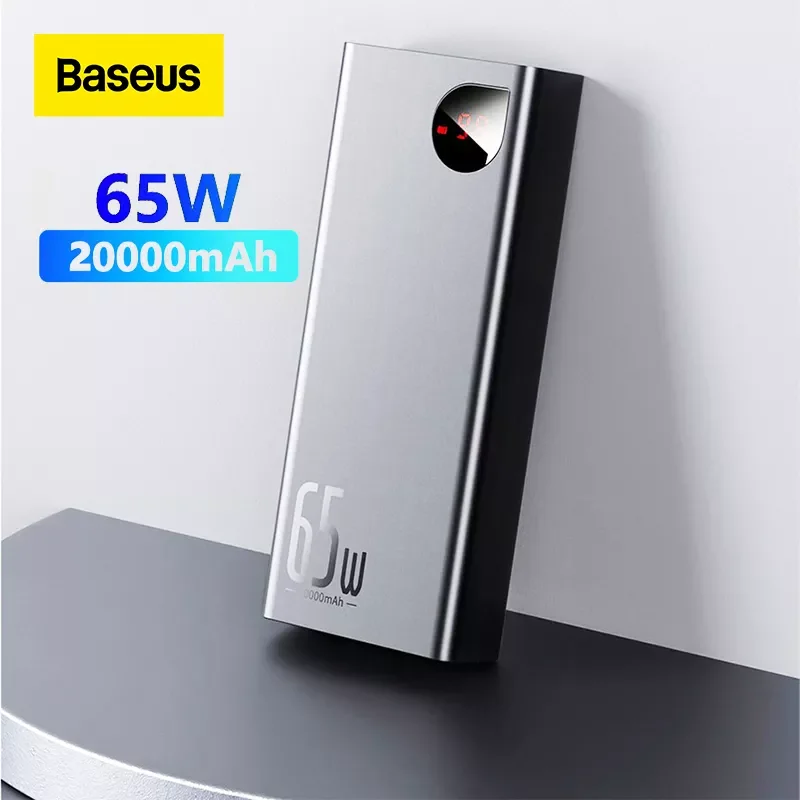 

NEW2023 Baseus 20000mah Power Bank 22.5W/65W PD QC 3.0 Quick Charging Powerbank Portable External Charger For Smartphone Laptop