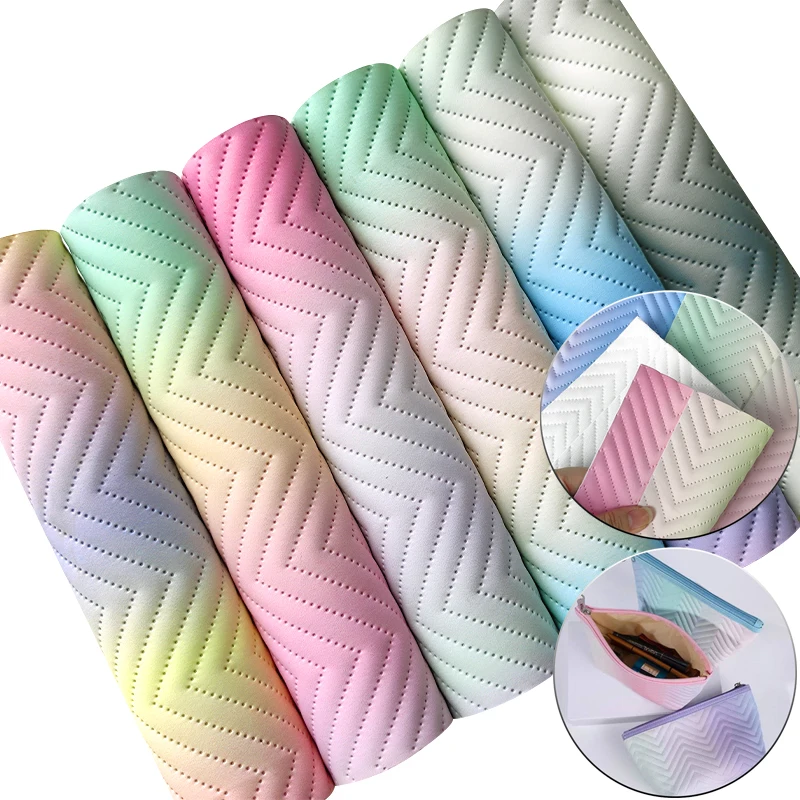 

1.2MM Tie Dye Faux Leather Sheets Gradient Bump Textured Foil Synthetic Leather Fabric for DIY Earrings Hair Bows Pouches Crafts