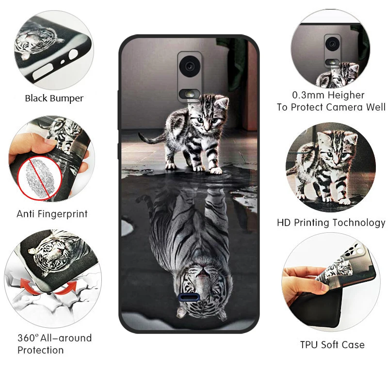 for blu view 3 case black bumper thin soft silicone cover for blu view3 phone cases funda fashion cartoon color painted free global shipping