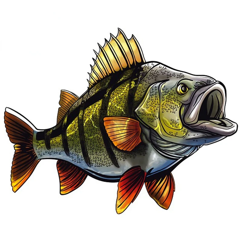

Creativity 13cm x 10.4cm for Fishing Fish Car Stickers Motorcycle Decal Laptop Vinyl Car Wrap Anime Surfboard Decals Decor