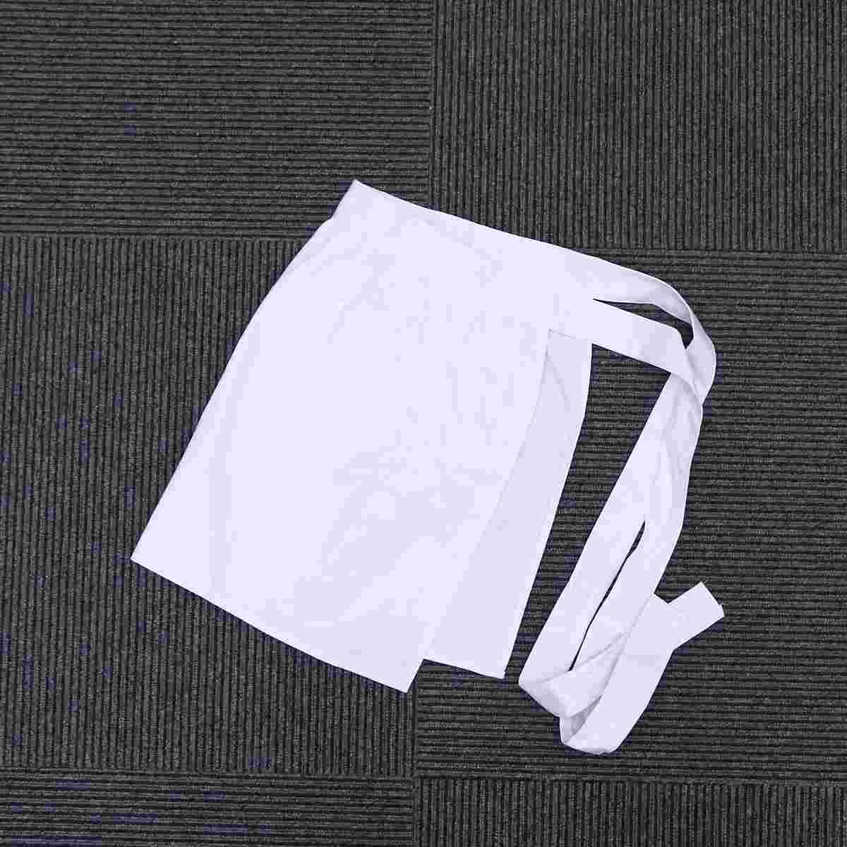 

1pc Cotton Short Apron Waist Apron with Pockets Housewife Apron for Bakery Hotel Restaurant Kitchen Cafe