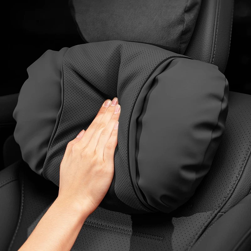 Мягкая кожаная подушка для подголовника автомобильного сиденья поясничной