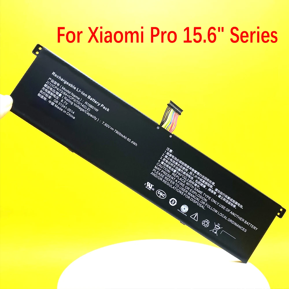 Original 7900mah R15b01w Bateria do Portátil para Xiaomi Pro i5 15.6 R15b01w 7.6v 60.4wh Novo Bateria e energia extra p/ tablet