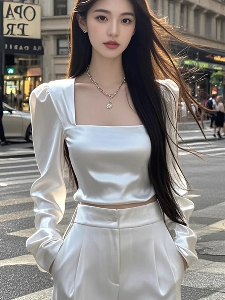 Плюс размер Kaisiao Studio Корейский Sle Элегантный топ с квадратным воротником Женский