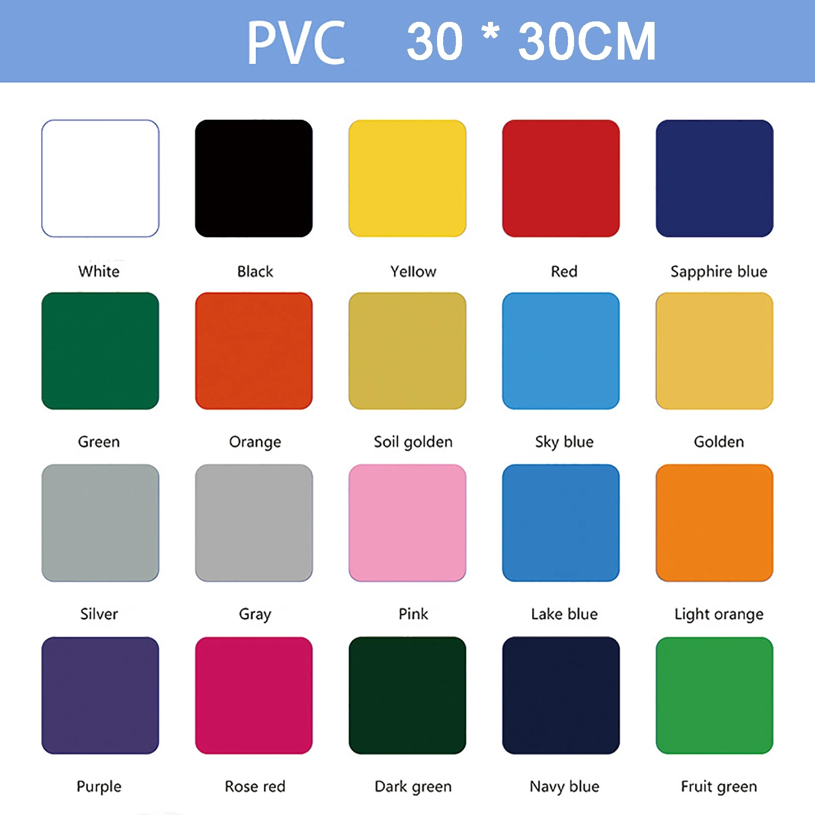 

20pcs/set PVC Re-adhesive Heat Transfer Film Ironing Lettering Film Hot Stamping Film Set Matte PU Heat Transfer Vinyl Film