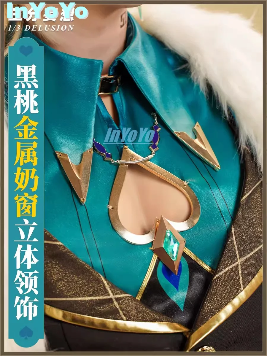 InYoYoYo Aventurine Косплей Honkai: Star Rail Костюм Красивая Униформа Обувь Игровой Мужчины