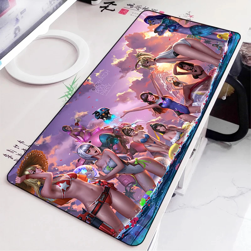 

Gaming Mouse Pad Kawaii Overwatch Keyboard Mat Mousepad Gamer Pc Accessories Deskmat Desk Protector Non-Slip Anime Mause Pads