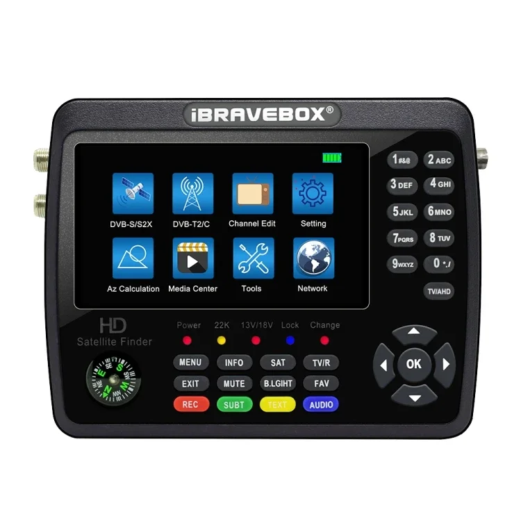 Лидер продаж iBRAVEBOX V10 Finder Pro Plus 4 3-дюймовый дисплей DVB-S S2 S2X T T2/C AHD Поддержка