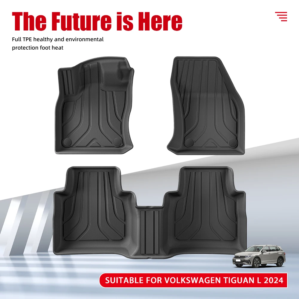 Новые поступления на заказ автомобильный коврик для Volkswagen Tiguan L 2024 TPE 3D