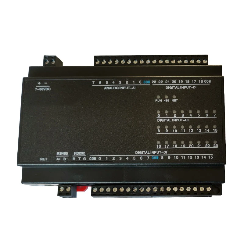 

8 AI 24 DI Аналоговый Цифровой вход 232 485 Ethernet LAN RJ45 Modbus RTU TCP IP DIN-рейка дистанционный контроллер ввода-вывода
