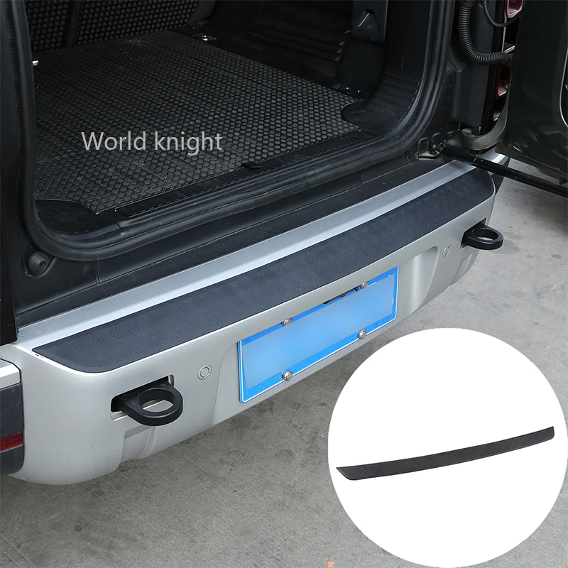 

For Land Rover Defender 110 2020-21 Car styling ABS Black Car Rear Bumper Plate Cover Trim Stickers For Defender Car Accessories