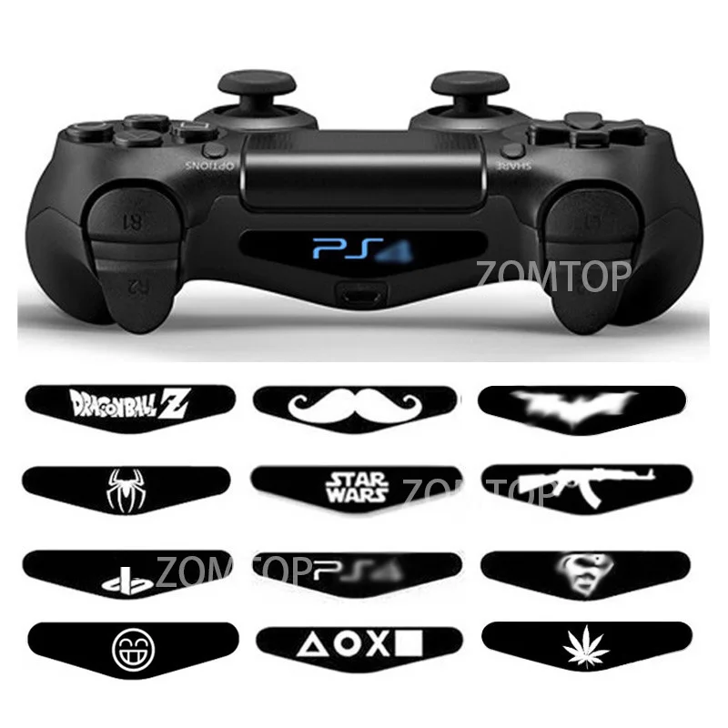 

2 pcs For Dualshock 4 PS4 DS4 Pro Slim Controller LED Light Bar Decal Sticker Cover for PlayStation 4 Control Game Skins