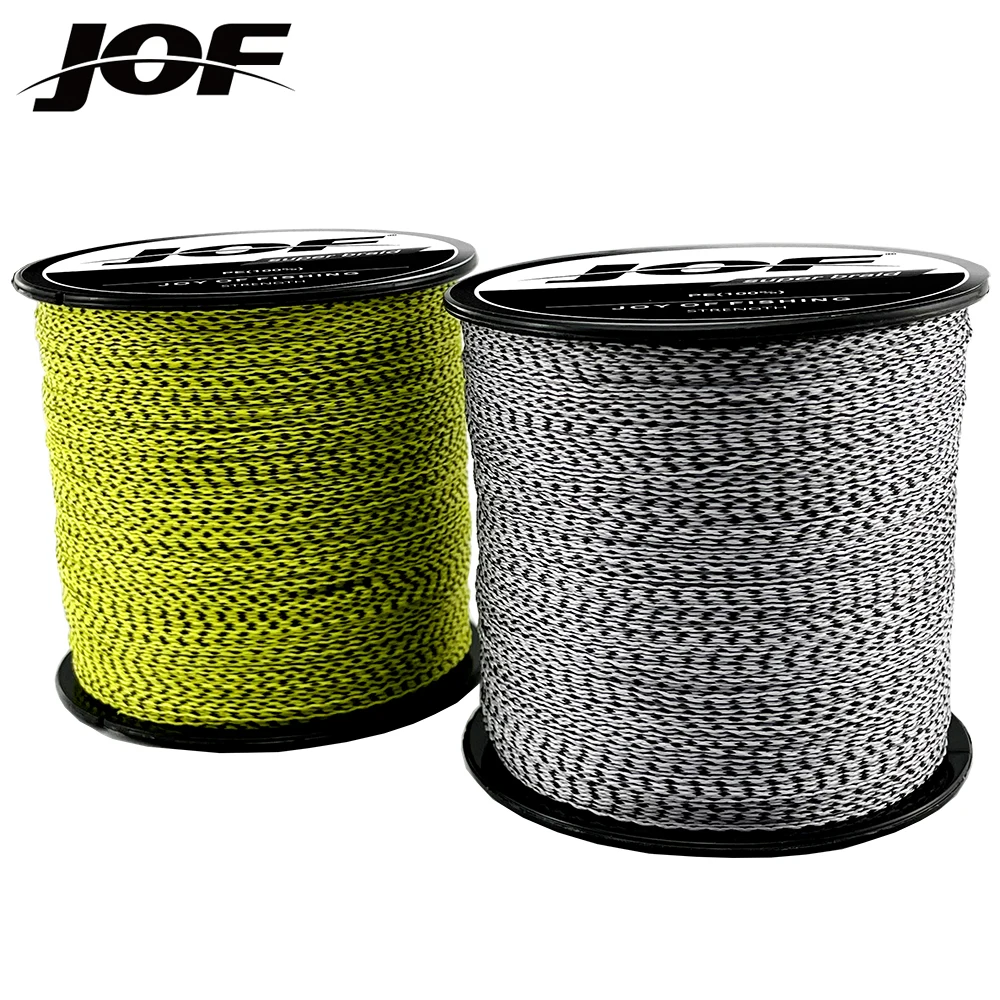 

JOF Speckle Fishing Line for Lure 18-78lb Braid Fishing Line 300/500m Multifilament PE Line 8 Strands High Strength Smooth