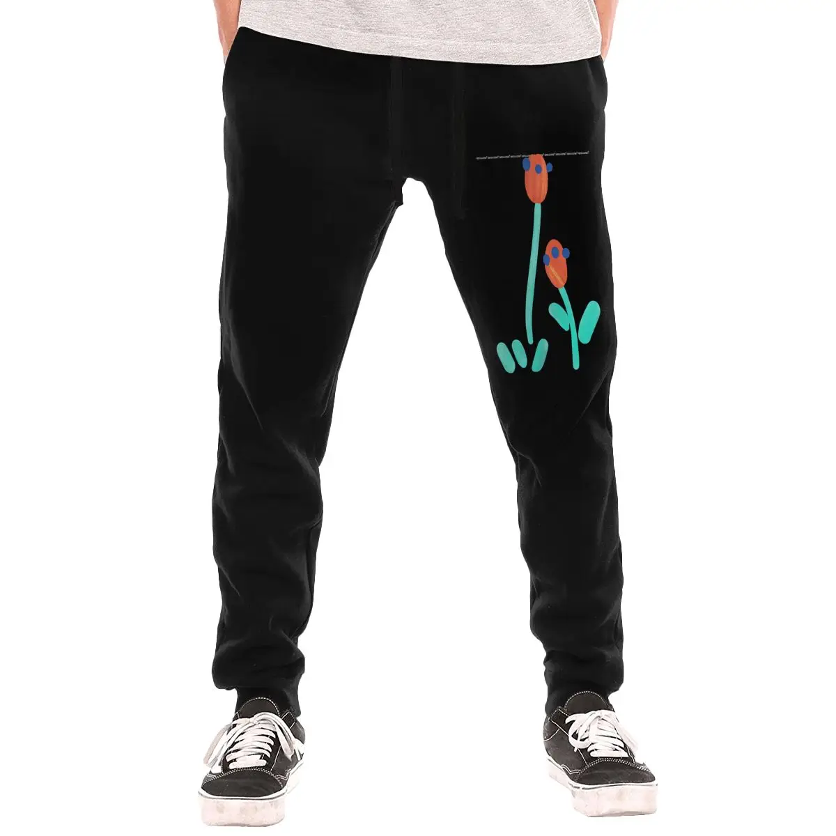

Осенне-зимние мужские спортивные штаны с маленьким принтом, удобные и теплые, подходят для повседневной носки