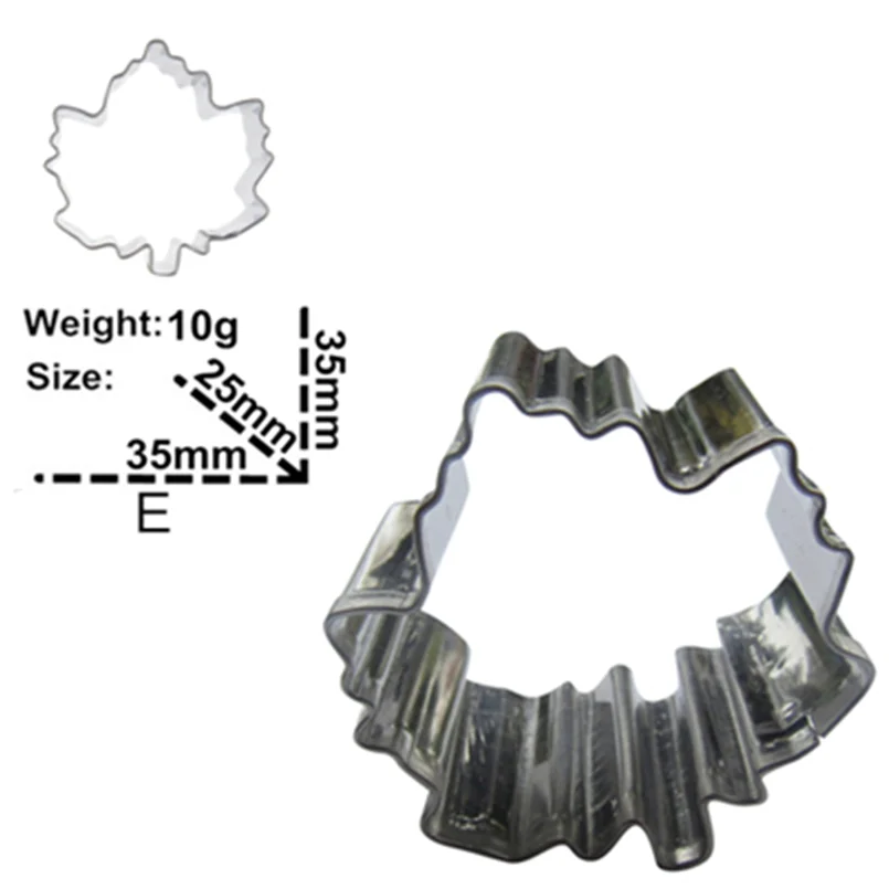 

Формочки для печенья "осенний лист", E-Style, нержавеющая сталь