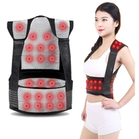 tourmaline self heating magnetic therapy belt waist support shoulders vest waistcoat warm back pain treatment correction