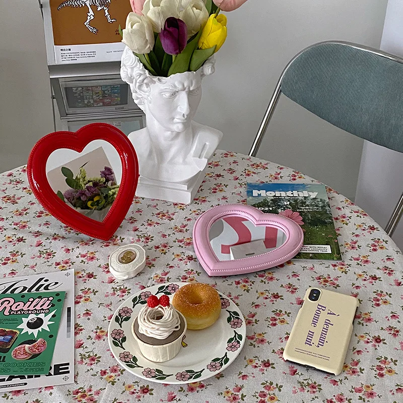 Корейское косметическое зеркало Love Ins Настенный декор настольное для макияжа с