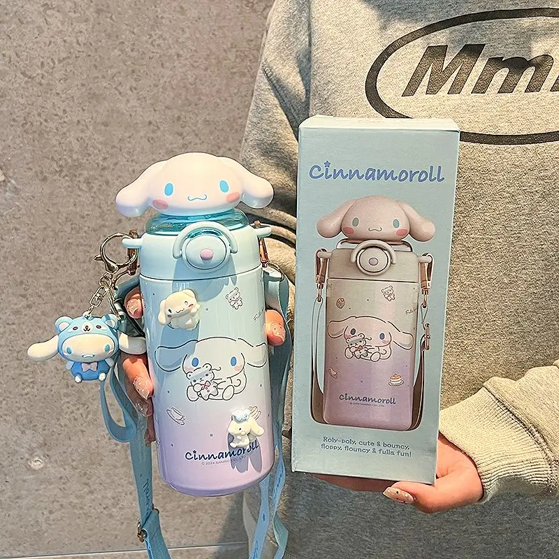 Sanrio Kuromi термос карандаш Шин Чан милая бутылка для воды сохраняет холод детская