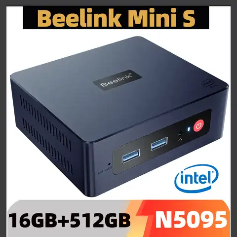 Beelink Mini S Игровой мини-ПК Windows 11 Intel N5095 DDR4 8 Гб 128 ГБ 256 ГБ 1000 м LAN Мини компьютер для игр VS J4125 GK Mini T4 Pro