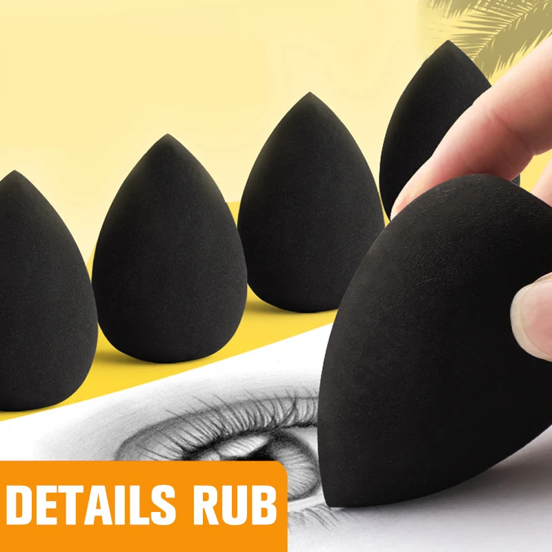 

Sketch rubbing sponge Art painting supplies Adjust brightness shadow transition Water drop shape Soft eraser