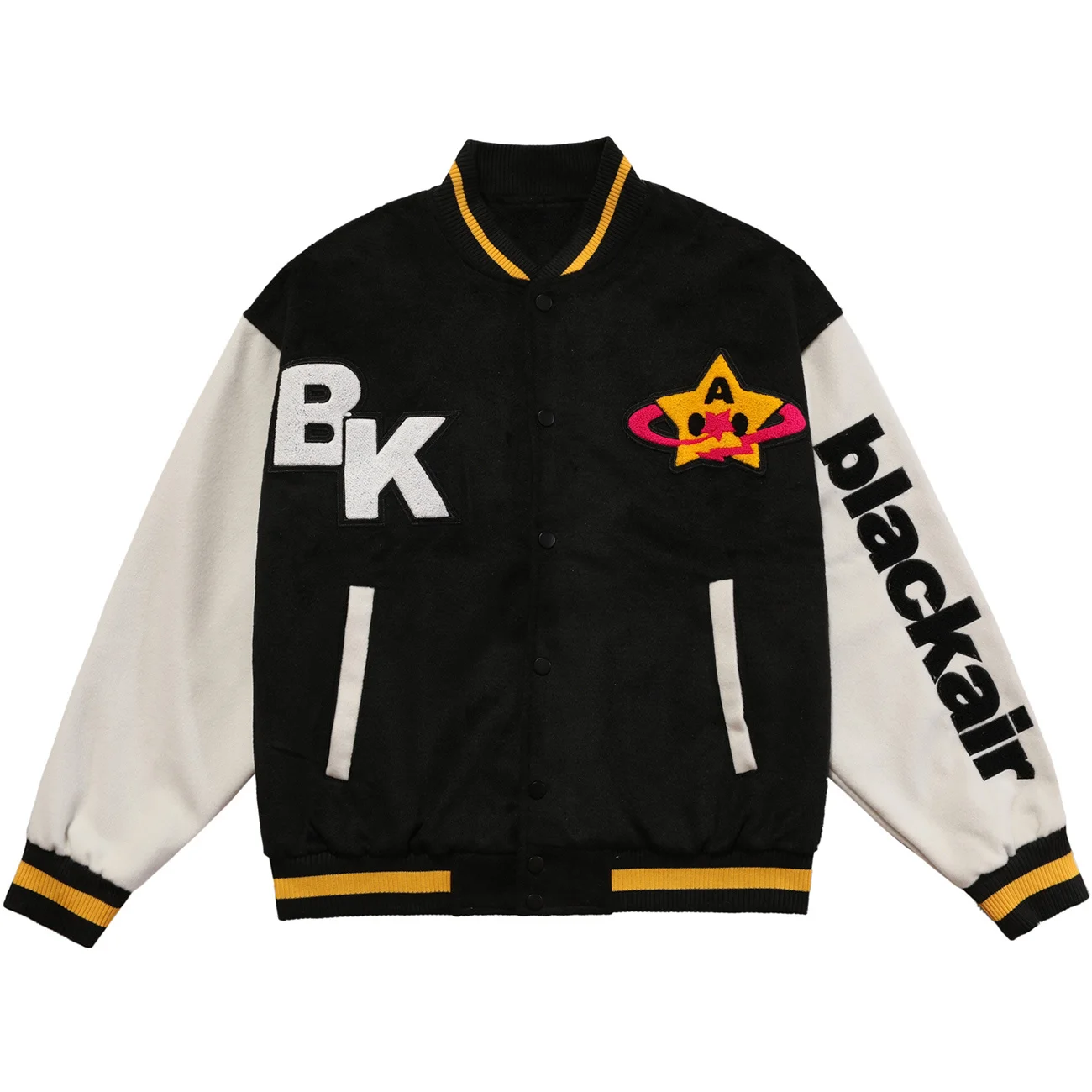 Baseball Men Jacket Coat Bomber Jacket Hip Hop Streetwear Star Skull Embroidery Autumn Unisex Casual Varsity Jacket Coat