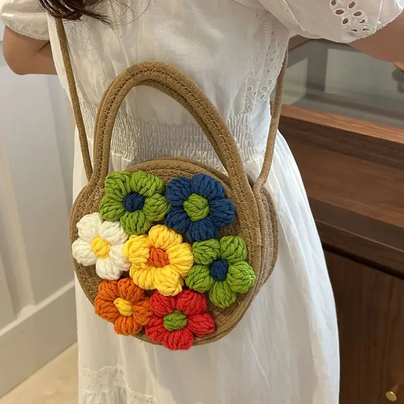 Versipacks женская сумка-мессенджер с цветочной ручкой новинка 2024 модная круглая