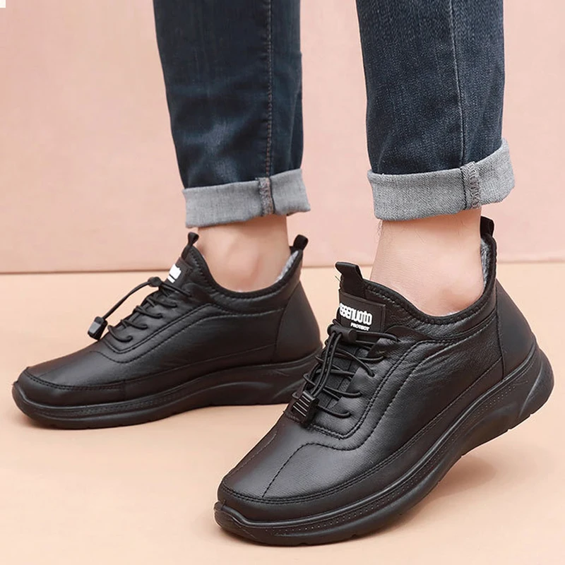 

Men Sneakers Winter Men Boots Waterproof Snow Boots Warm Fur Plus Size Men Casual Shoes Non-Slip Ankel Boots Plush Men Shoes