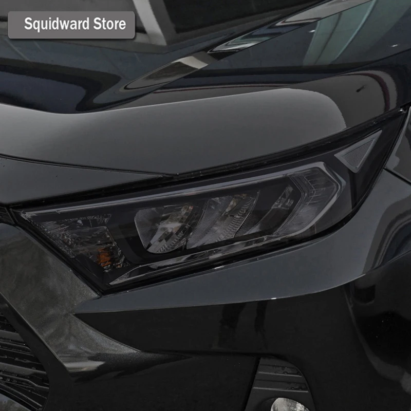 

2 Pcs For Toyota RAV4 2019 2020 XA50 Car Headlight security Black Protective Film Taillight TPU adhesive film Sticker Accessore
