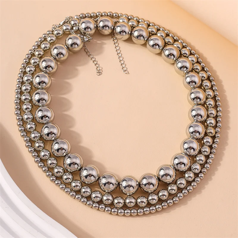 3 шт./комплект женские колье с большим шариком