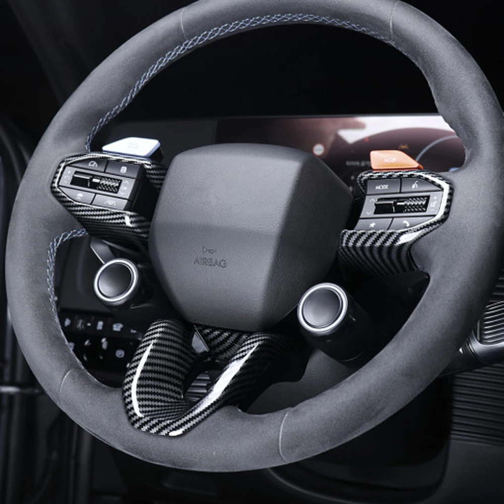 3 шт. стильная оплетка рулевого колеса из углеродного волокна отделка литье