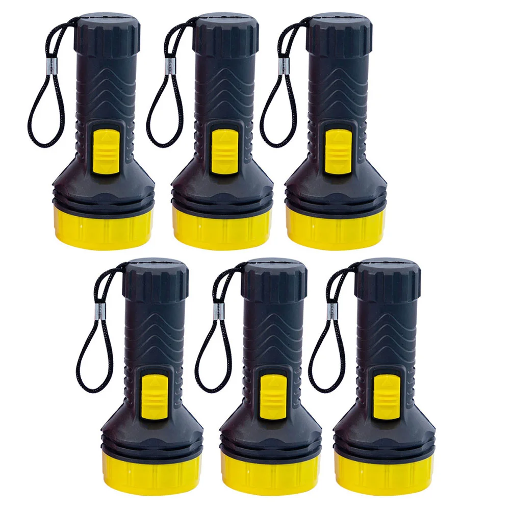 

6 Pcs Mini Flashlight Plastic Flashlights LED School Kids Toys Night Abs Christmas Gifts Child Outdoor