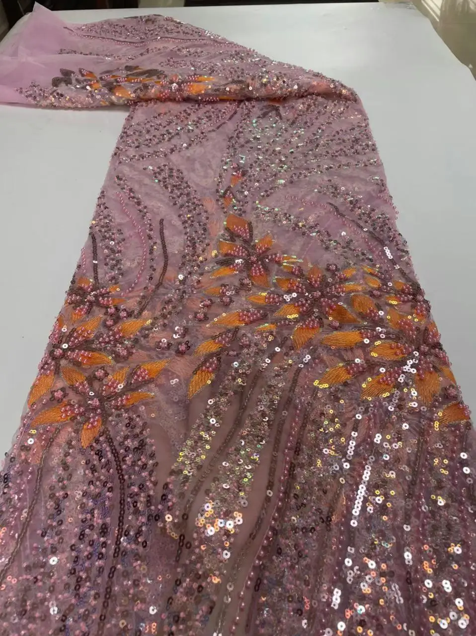 

Роскошные Блестки, африканская кружевная ткань 2023, высококачественные бусины для жениха, нигерийская Свадебная вышивка для невесты, французская Тюлевая кружевная ткань