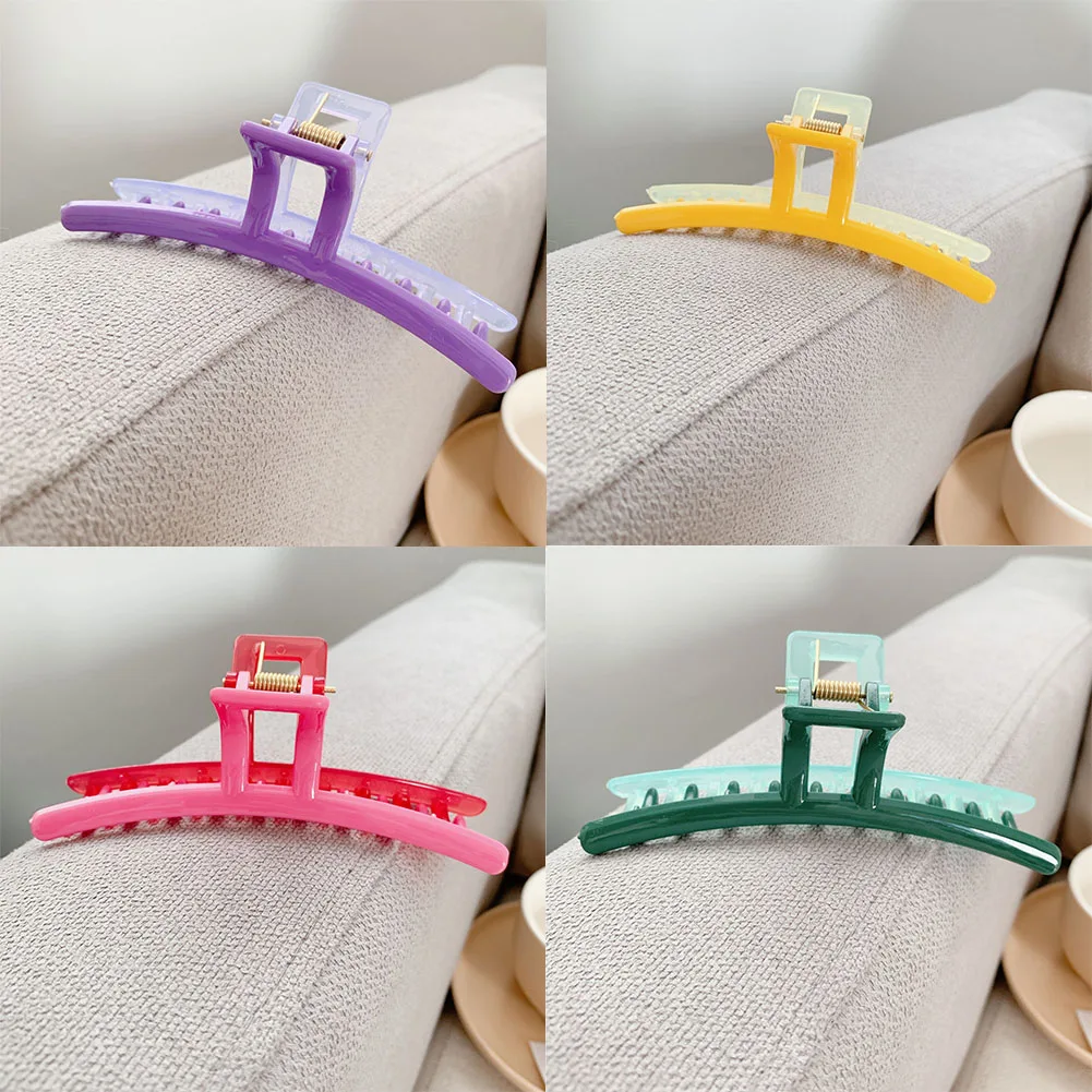 

Geometric Hairpin Color Matching Word Hair Clip Hair Grab Shark Clip Hair Claw Fashion Color Combination Hair Accessories