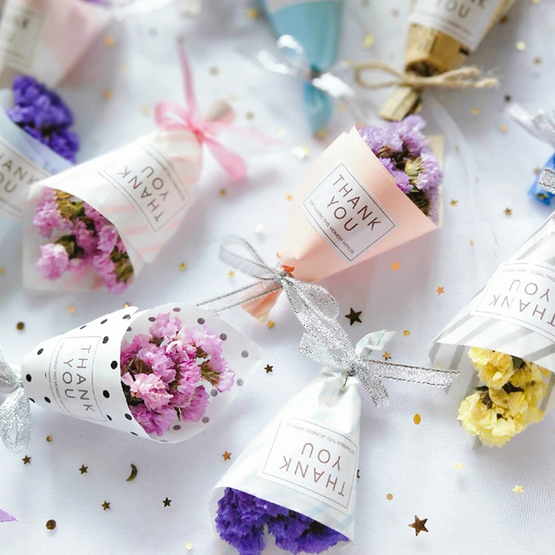 

Mini Dried Flower Bouquet Gift Gypsophila Forget-me-not Birthday Wedding Souvenir Embellishment Gift Box Packaging Supplies