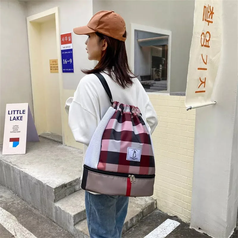

Lightweight Waterproof Leisure Travel Bag Fitness Bag Wet Dry Separation Women's Swimming Bag Beach Storage Backpack Sports Bag