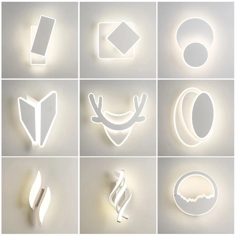 new remote control led wall lamp for corridor aisle cloakroom foyer hall creative square house decorationg lighting fixture free global shipping