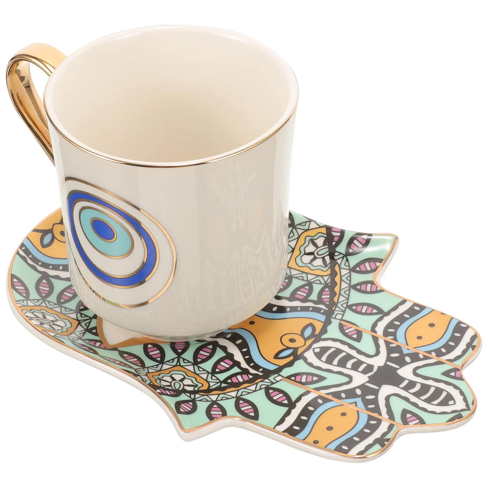 

1 комплект керамических кофейных кружек, кофейная чашка с блюдцем, креативная кофейная чашка для молока, чая, кофейная кружка