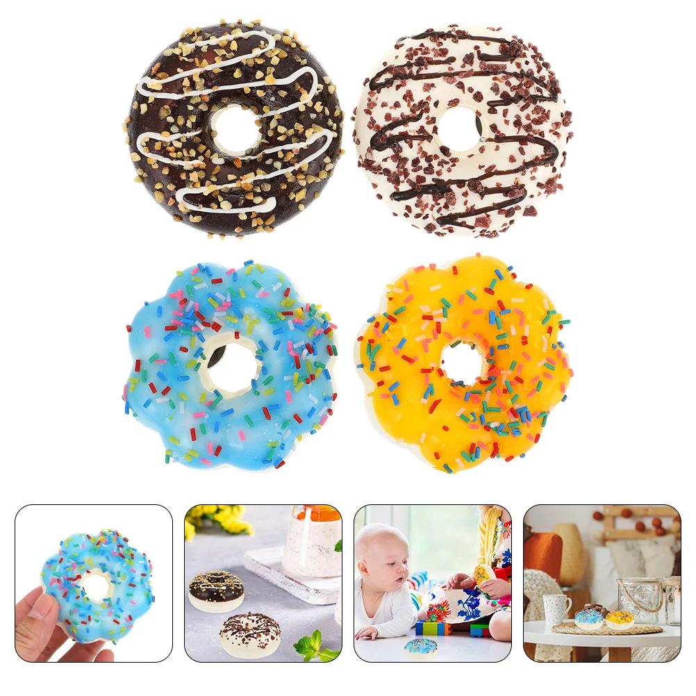 

Fake Artificial Doughnuts Donutstoy Model Simulation Bread Cake Toys Realistic Desserts Cakes Faux Propdummy Decor Donut
