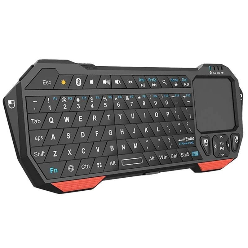 

76-key BT V3.0 Wireless Keyboard Handheld Remote Control Multifunction Keyboards Mice with Mini Touchpad Compact