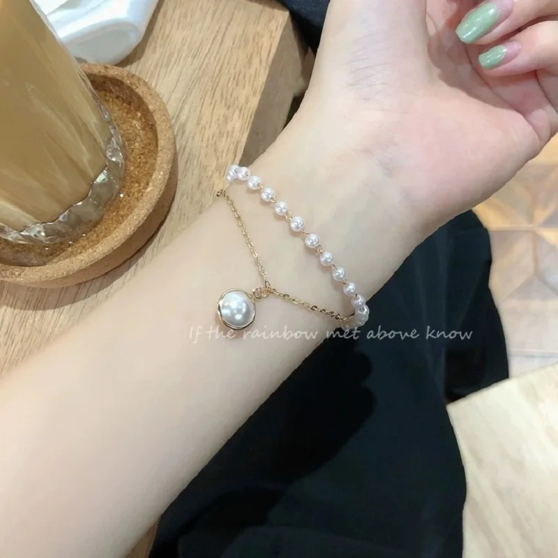 2023 New Ins Style Simple Double-layer Pearl Bracelet Women's Cool Fashion  Prevalent Hand Accessories
