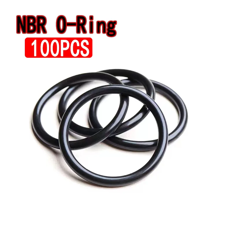 

100pcs nitrile silicone rubber O-ring NBR Faucet Sealing Valve od 6-34mm x cs2/2.2/2.4mm