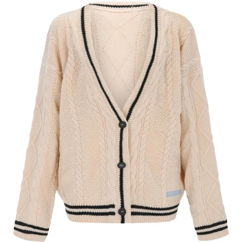 

Swift folklore Taylor knitted cardigan European and American sweaters lazy style row single button temperament
