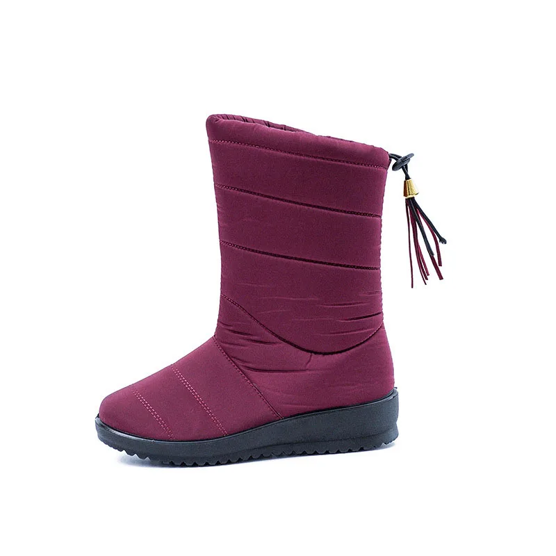 

Snow Boots Women's Winter Fleece Warm Women's Shoes Waterproof Non-slip Outdoor Comfort Women's Boots Tassel Mid-well Boots