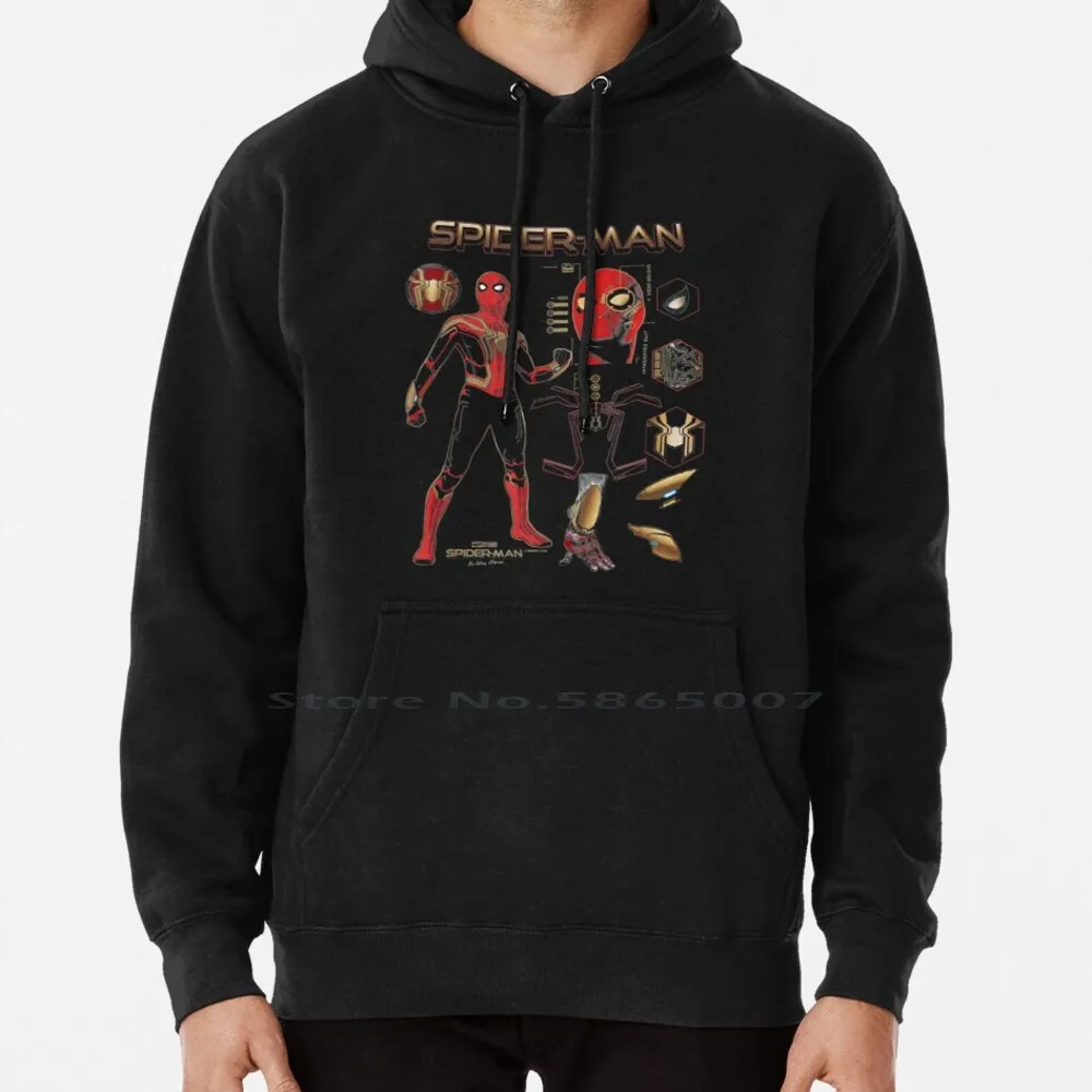 Spider Nah Way Home Spidy Schematic Hoodie Sweater 6xl Cotton No Way Home Spidey Schematic Lover Fans Suit Lover Fans Tom