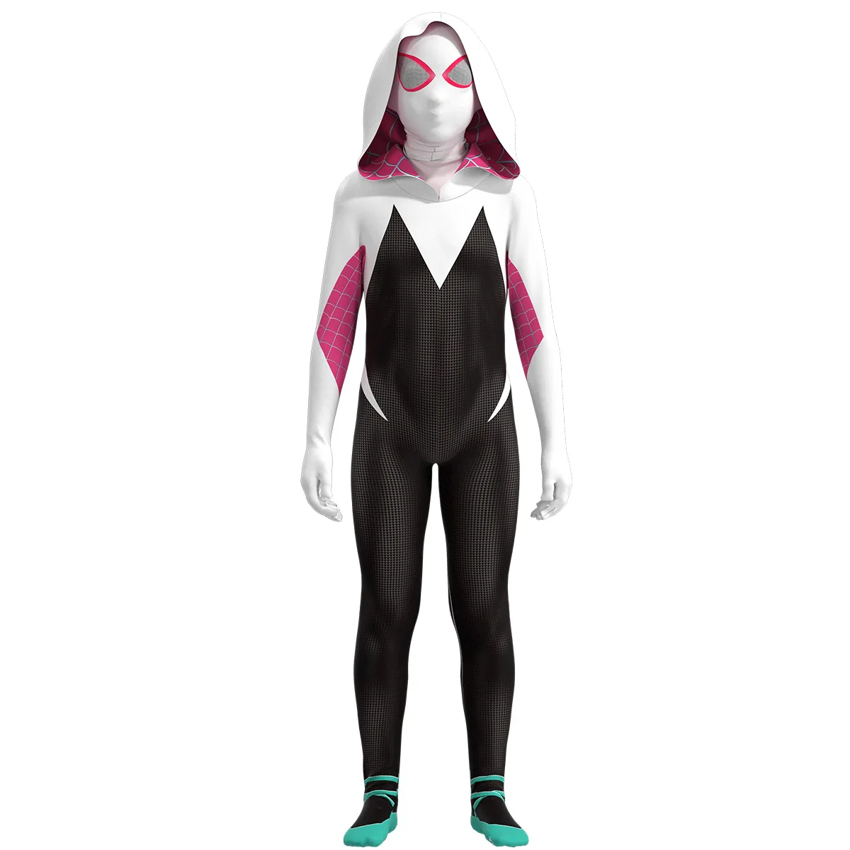 3D Детский женский костюм паука Гвен Gwendolyn Maxine Stacy Zentai Spidergirl Косплей Хэллоуин